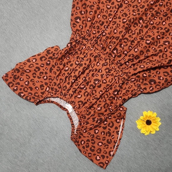 SOLD❗️Cat & Jack Leopard Cheetah Animal Print Mini Summer Dress - Picture 2 of 9